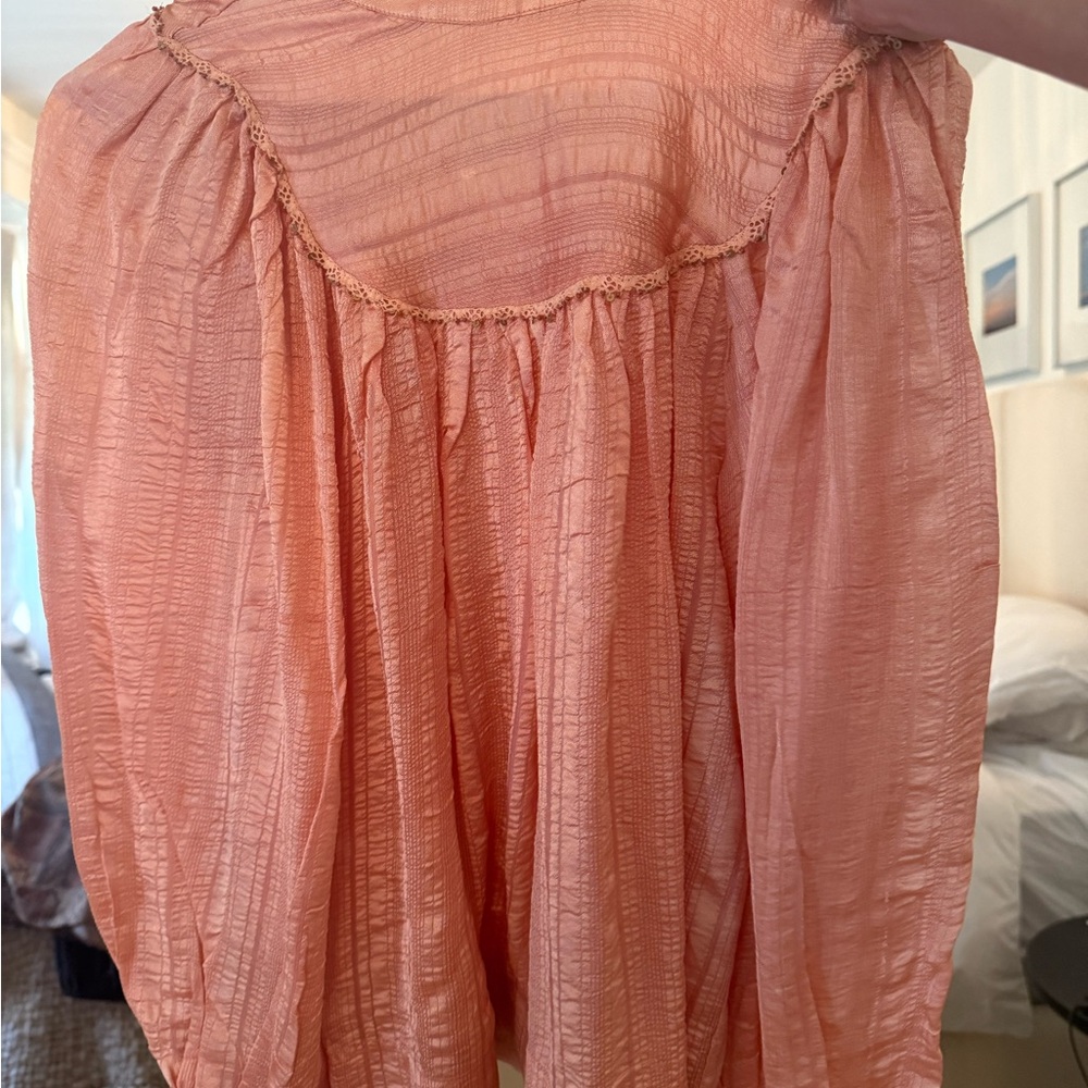 Peach Sheer Blouse